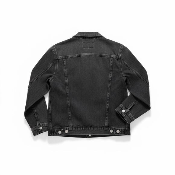 Gap Women’s Denim Jacket Black Wash XS Button Down With Pockets Jean 90s Y2K - Picture 2 of 5